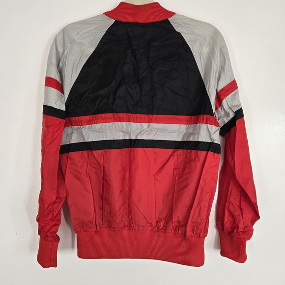 Adidas Windbreaker Jacket Men's S Full Zip Colorblock Zip Pockets VTG 1970S RED - Picture 3 of 16